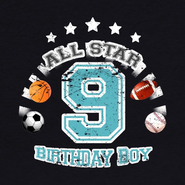 sports birthday boy, 9 years old by LND4design